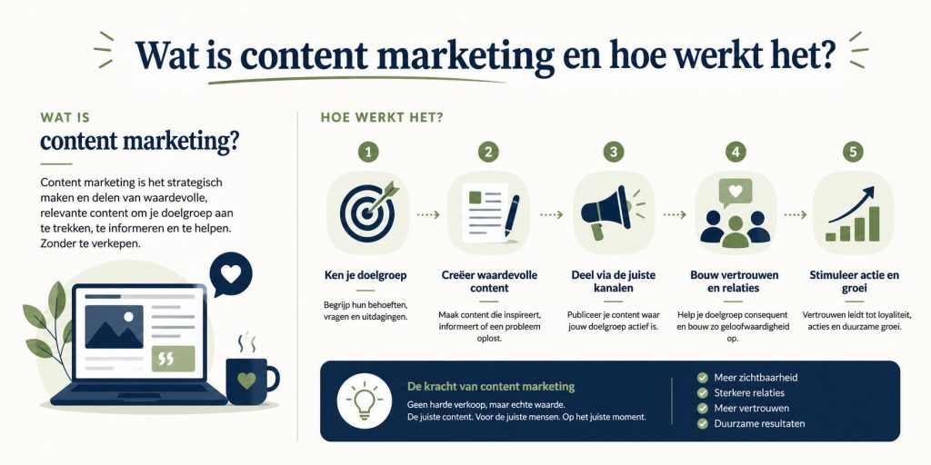 Wat is content marketing en hoe werkt het - uitleg met voorbeelden van blogs, video's en handleidingen
